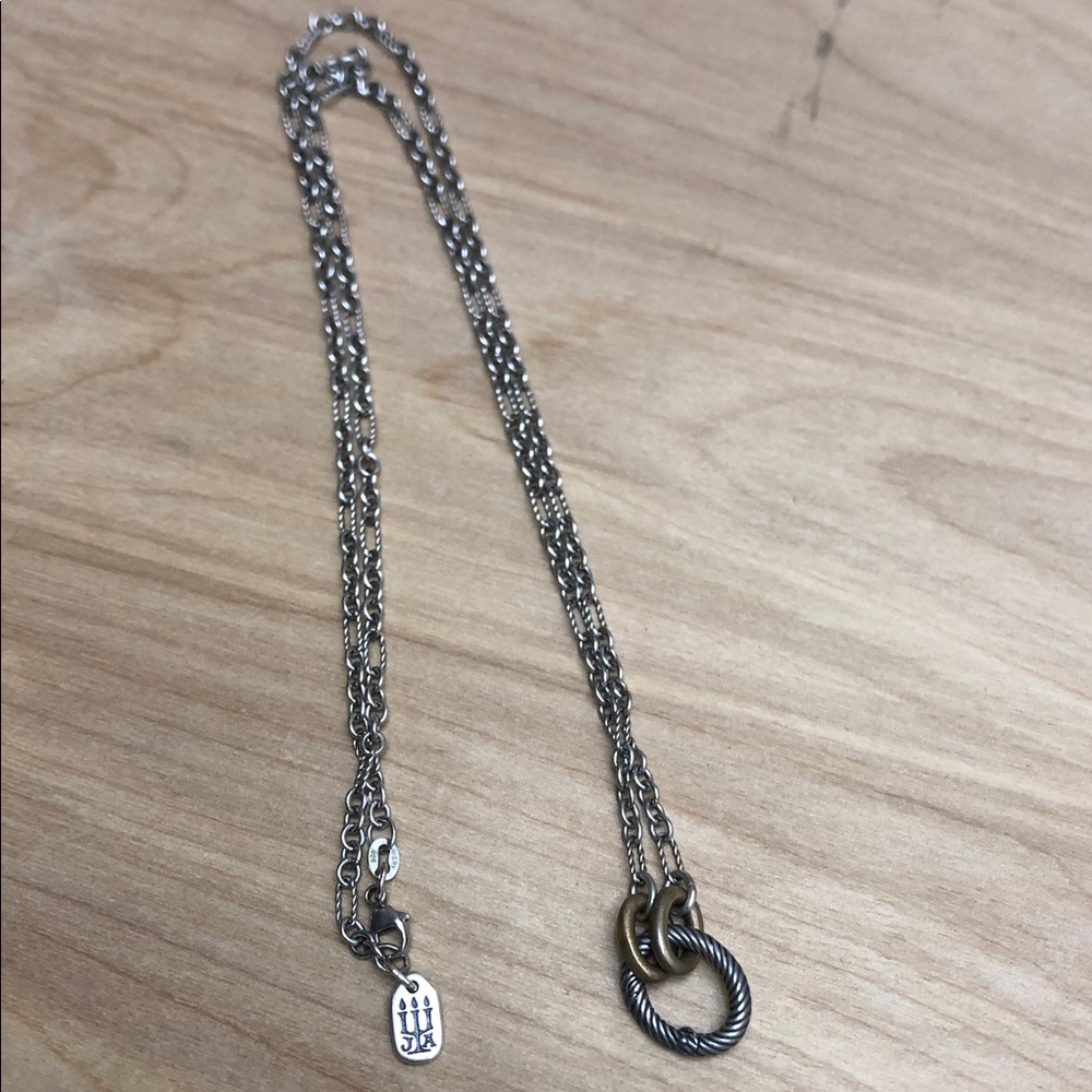 James Avery Oval Twist Changeable Charm Necklace